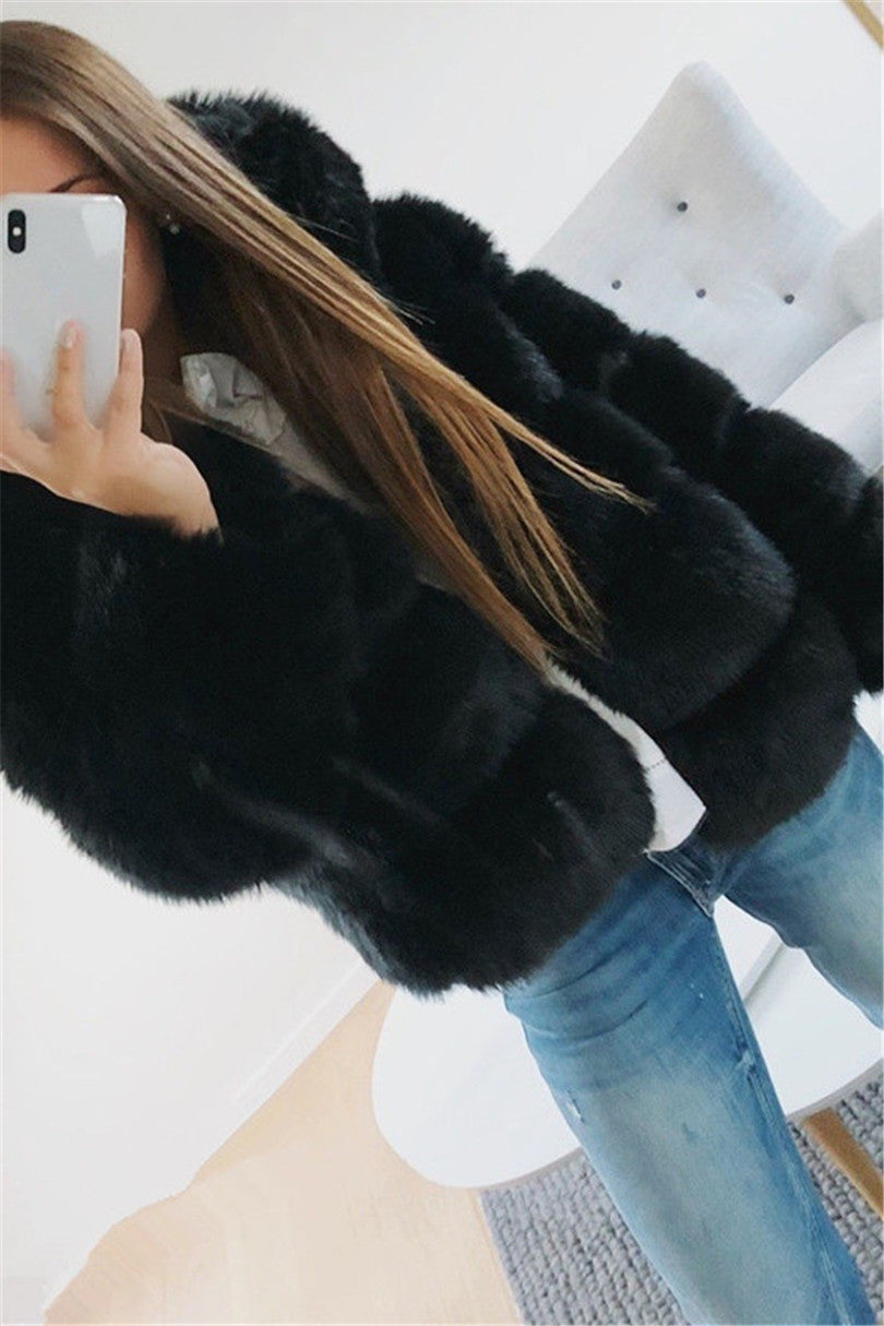 Faux fur jacket