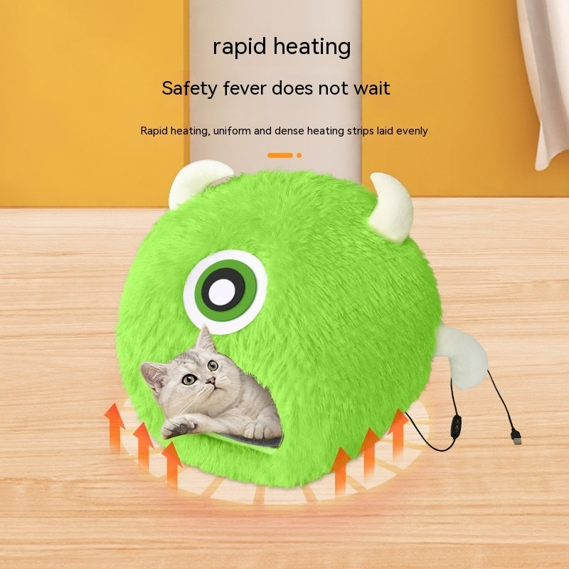 Electrically Heated Pet Cat Bed