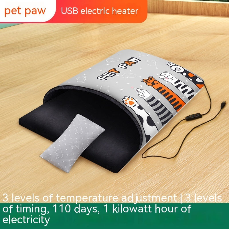 Electrically Heated Pet Cat Bed